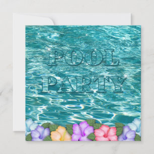 Party Einladung des Pools - Blume Wasser und Freiz