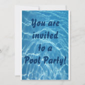 Party Einladung des Pools (Hintergrund der Wasserw (Vorderseite)