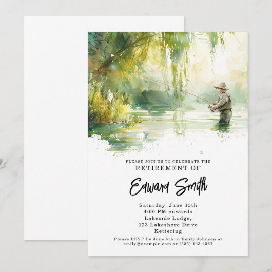 Party Einladung des Ruhestands (Vorne/Hinten)