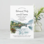 Party Einladung des Ruhestands (Stehend Vorderseite)