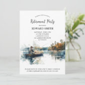 Party Einladung des Ruhestands (Stehend Vorderseite)