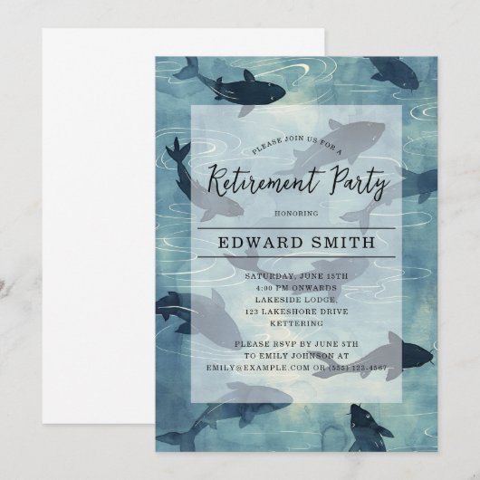 Party Einladung des Ruhestands (Vorne/Hinten)