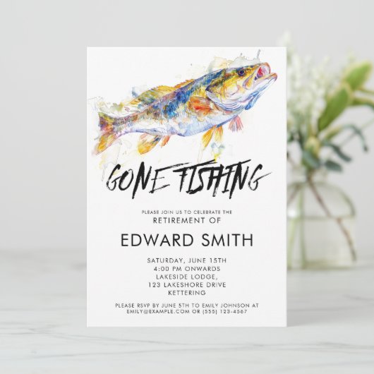 Party Einladung des Ruhestands (Stehend Vorderseite)