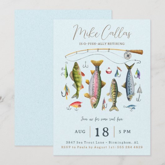 Party Einladung des Ruhestands (Vorne/Hinten)