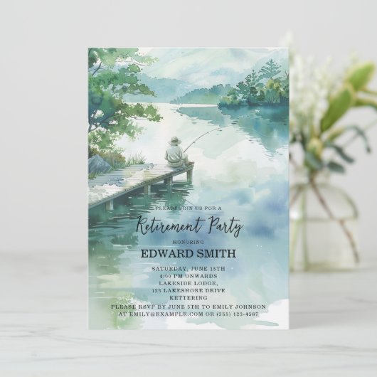 Party Einladung des Ruhestands (Stehend Vorderseite)