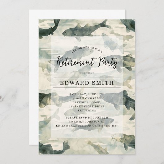 Party Einladung des Ruhestands (Vorne/Hinten)