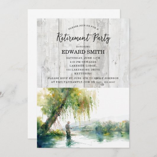 Party Einladung des Ruhestands (Vorne/Hinten)