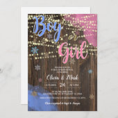 Party Einladung des rustikalen Geschlechts. Sie od (Vorne/Hinten)