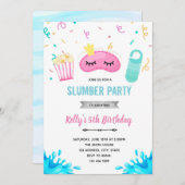 Party Einladung des Schlummerpools (Vorne/Hinten)