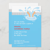 Party Einladung des Schwimmbades (Vorne/Hinten)