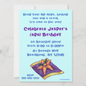 Party Einladung des Schwimmbades (Rückseite)