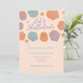 Party Einladung des Shellabrate-Kindergeburtstags (Stehend Vorderseite)