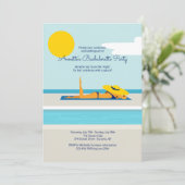 Party Einladung des Sonnenbades (Stehend Vorderseite)