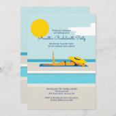 Party Einladung des Sonnenbades (Vorne/Hinten)