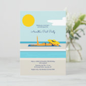 Party Einladung des Sonnenbades (Stehend Vorderseite)