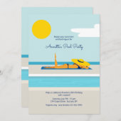 Party Einladung des Sonnenbades (Vorne/Hinten)