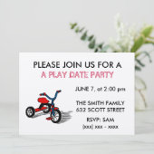 Party Einladung des Spieldatums (Stehend Vorderseite)