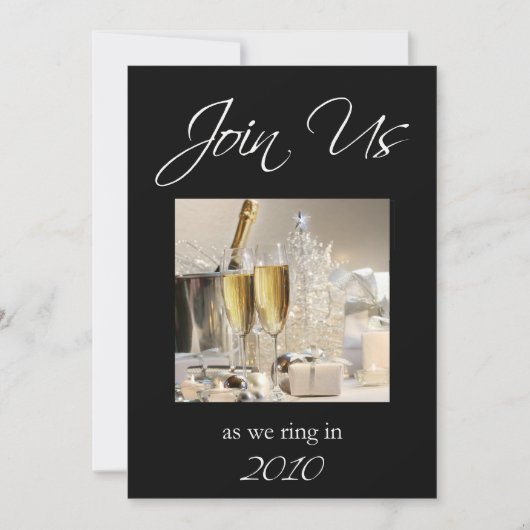 Party Einladung des Sylvesterabends (Vorderseite)