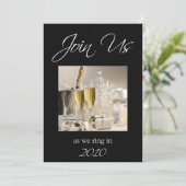 Party Einladung des Sylvesterabends (Stehend Vorderseite)