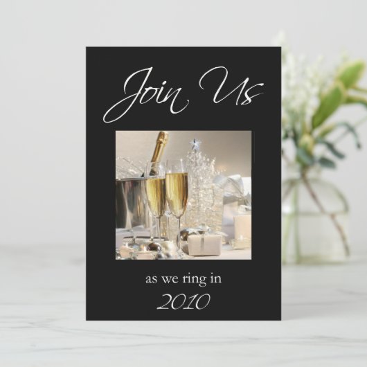 Party Einladung des Sylvesterabends (Stehend Vorderseite)