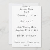 Party Einladung des Sylvesterabends (Rückseite)