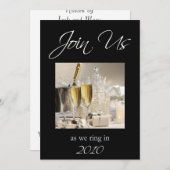 Party Einladung des Sylvesterabends (Vorne/Hinten)