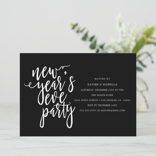 Party Einladung des Sylvesterabends (Stehend Vorderseite)