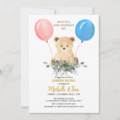 Party Einladung des Teddy Bear Gender (Vorderseite)