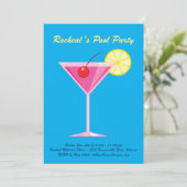 Party Einladung des tropischen Pools (Stehend Vorderseite)