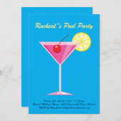 Party Einladung des tropischen Pools (Vorne/Hinten)