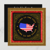 Party Einladung des Unabhängigkeitstages (Vorne/Hinten)