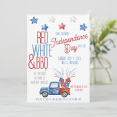 Party Einladung des Unabhängigkeitstages (Stehend Vorderseite)