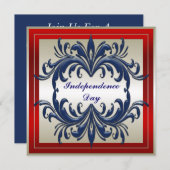 Party Einladung des Unabhängigkeitstages (Vorne/Hinten)