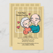 Party Einladung des Valentinstages für Senioren (Vorne/Hinten)