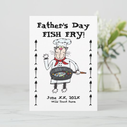 Party Einladung des Vaters (Stehend Vorderseite)