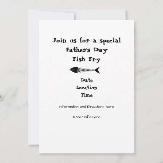 Party Einladung des Vaters (Rückseite)