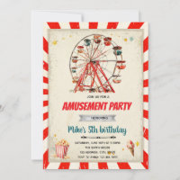 Party Einladung des Vergnügungsparks