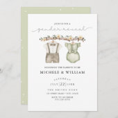 Party Einladung des Watercolor Boho Gender (Vorne/Hinten)