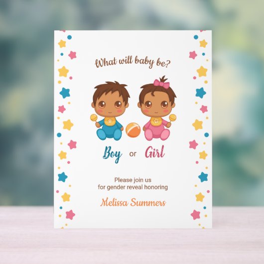 Party Einladung des weiblichen Babygeschlechts Acrylschild (Neutral)