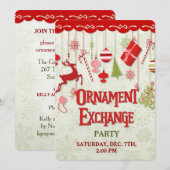 Party Einladung des Weihnachtsaustauschs (Vorne/Hinten)