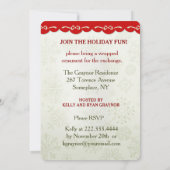 Party Einladung des Weihnachtsaustauschs (Rückseite)