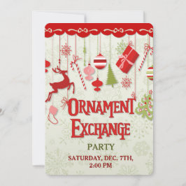 Party Einladung des Weihnachtsaustauschs