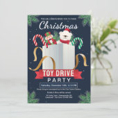 Party Einladung des Weihnachtsspielzeugs (Stehend Vorderseite)