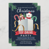 Party Einladung des Weihnachtsspielzeugs (Vorne/Hinten)