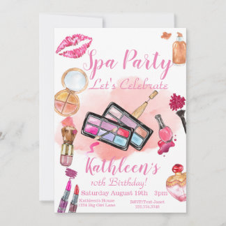 Party Einladung des Wellness-Centers, bearbeitbare