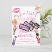 Party Einladung des Wellness-Centers, bearbeitbare (Stehend Vorderseite)