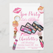 Party Einladung des Wellness-Centers, bearbeitbare (Vorne/Hinten)