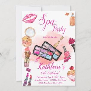 Party Einladung des Wellness-Centers, bestellbarer