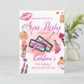 Party Einladung des Wellness-Centers, bestellbarer (Stehend Vorderseite)