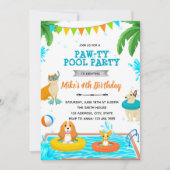 Party Einladung des Welpenpools (Vorderseite)